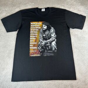 Vintage Evolution Che Guevara T-Shirt Mens Large Graphic Print Spanish Quote Tee